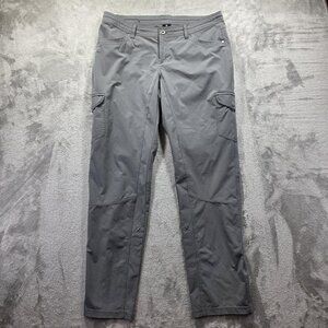 Kuhl Pants Womens 14 Regular Gray Roll-Up Cargo Hiking Trail Outdoor Stretch